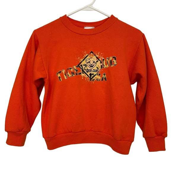 Boy Scouts of America Other - Vintage Tiger Cub Scouts Sweatshirt Youth Medium Uniform Orange Scouting America